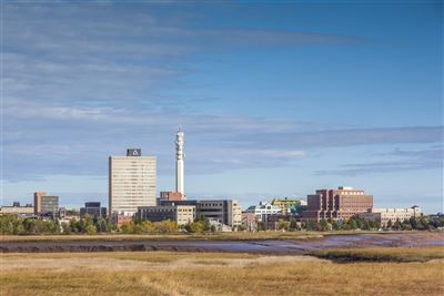Blick auf die Stadt Moncton in New Brunswick